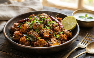 Andhra-Style Mushroom Fry