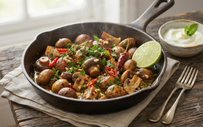 Garlic Butter Chilli Mushrooms