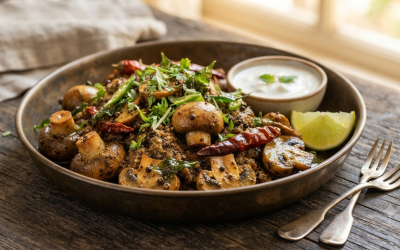 Mushroom Pepper Fry